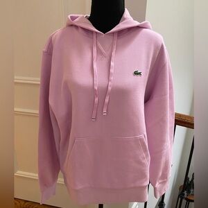 NWT Lacoste Women’s loose fit hooded cotton blend sweatshirt